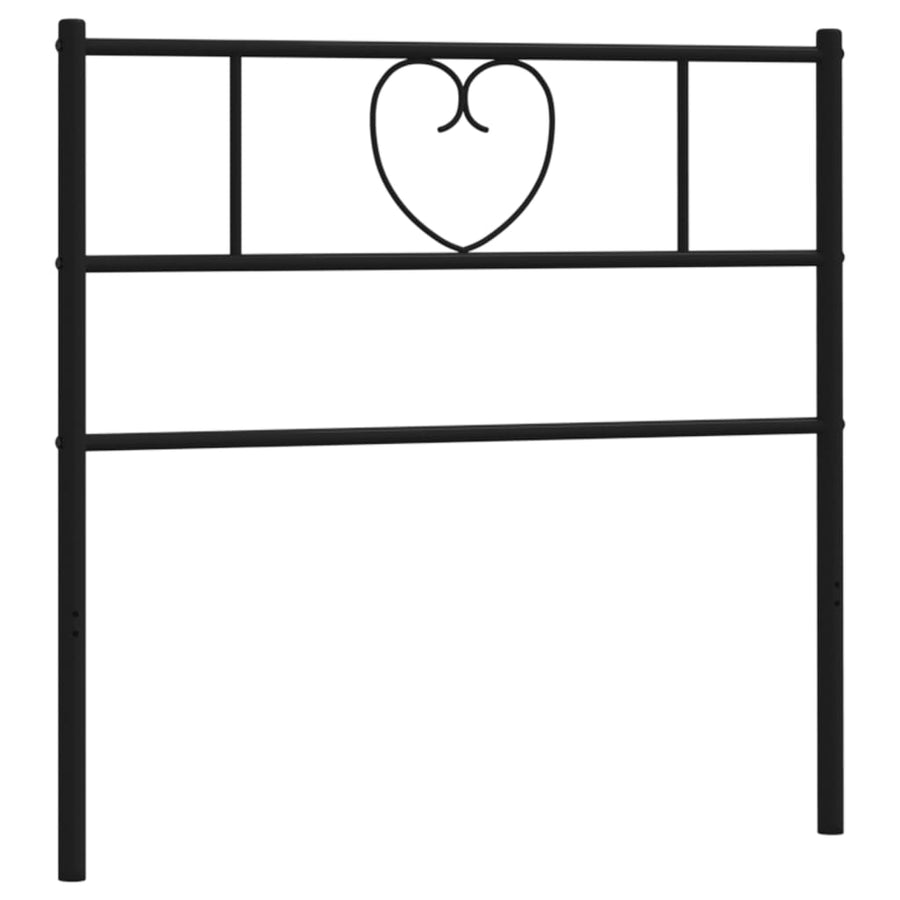 Hoofdbord 107 Cm Metaal Zwart
