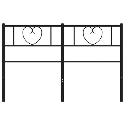 Hoofdbord 135 cm metaal zwart