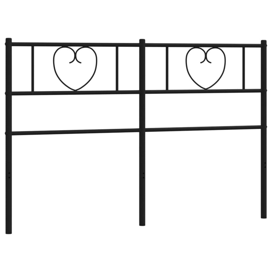 Hoofdbord 140 cm metaal zwart