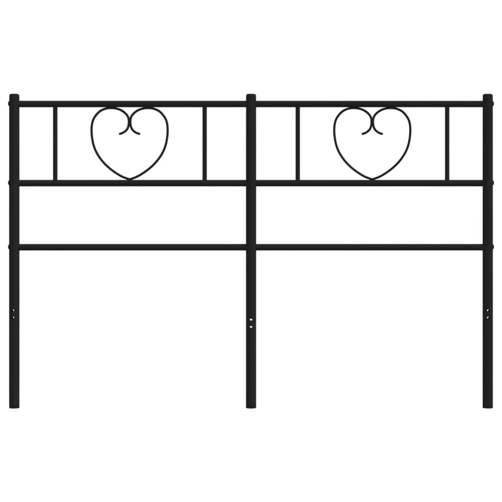 Hoofdbord 140 cm metaal zwart