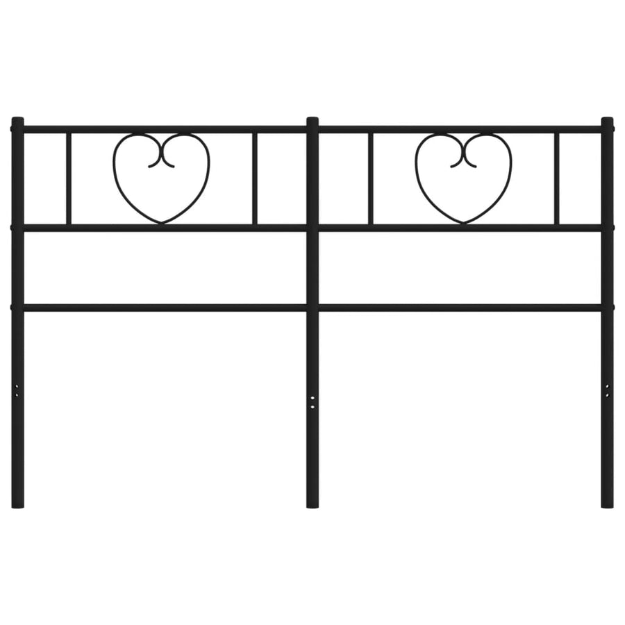 Hoofdbord 140 cm metaal zwart