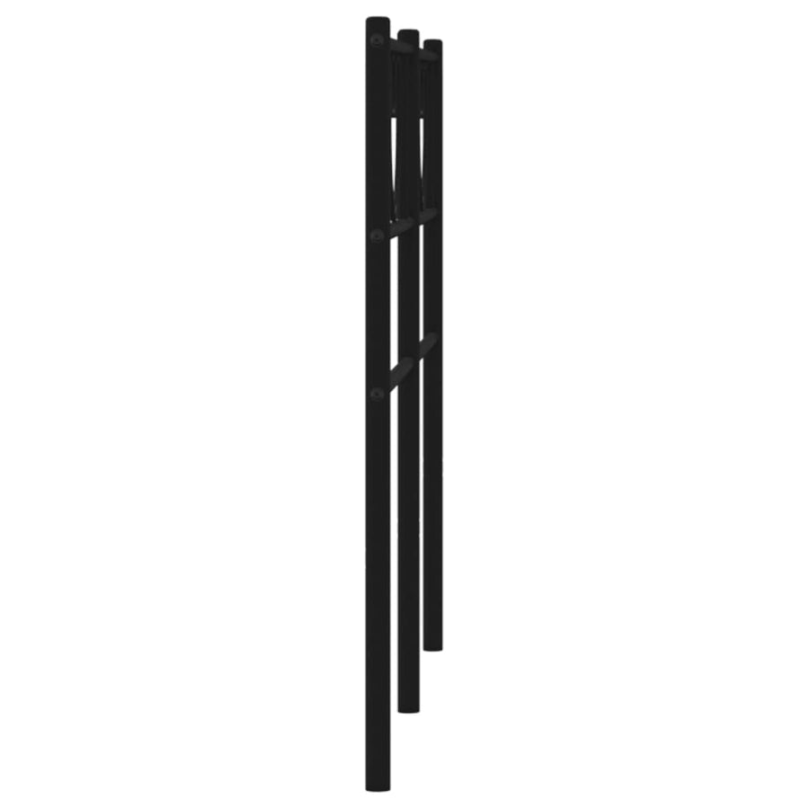 Hoofdbord 150 cm metaal zwart