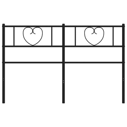 Hoofdbord 150 cm metaal zwart