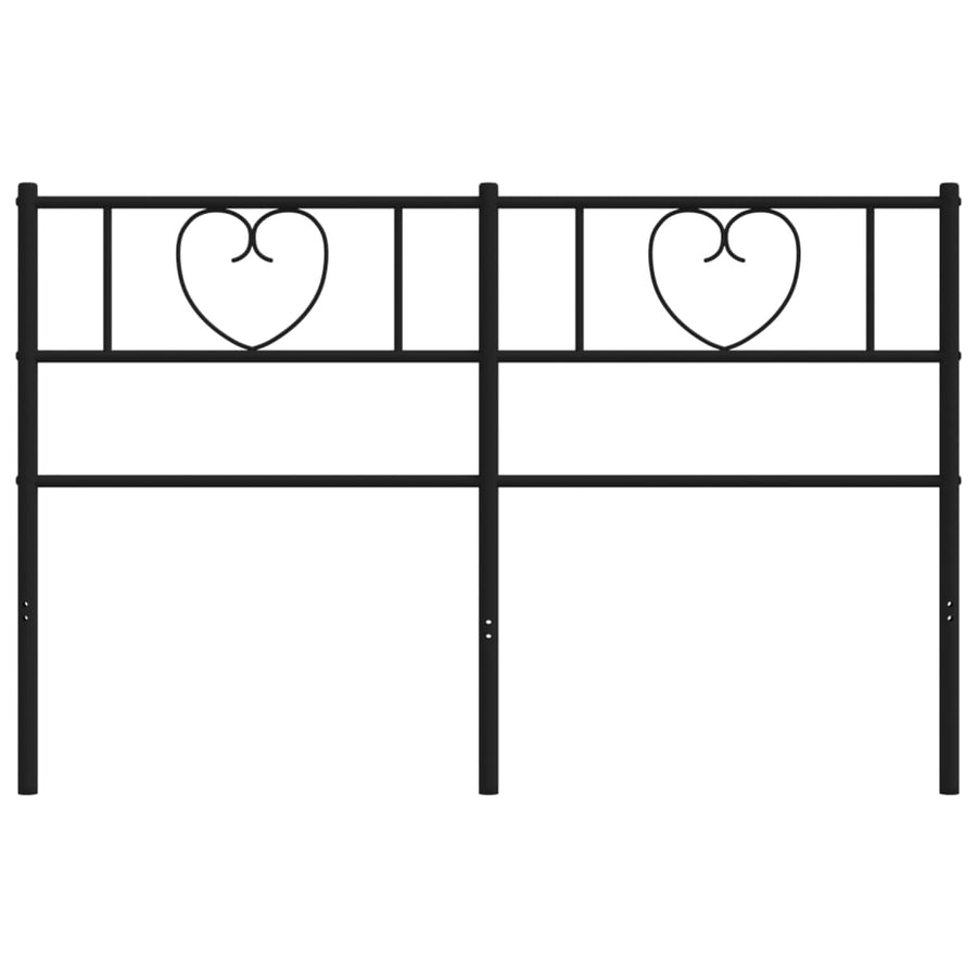 Hoofdbord 150 cm metaal zwart