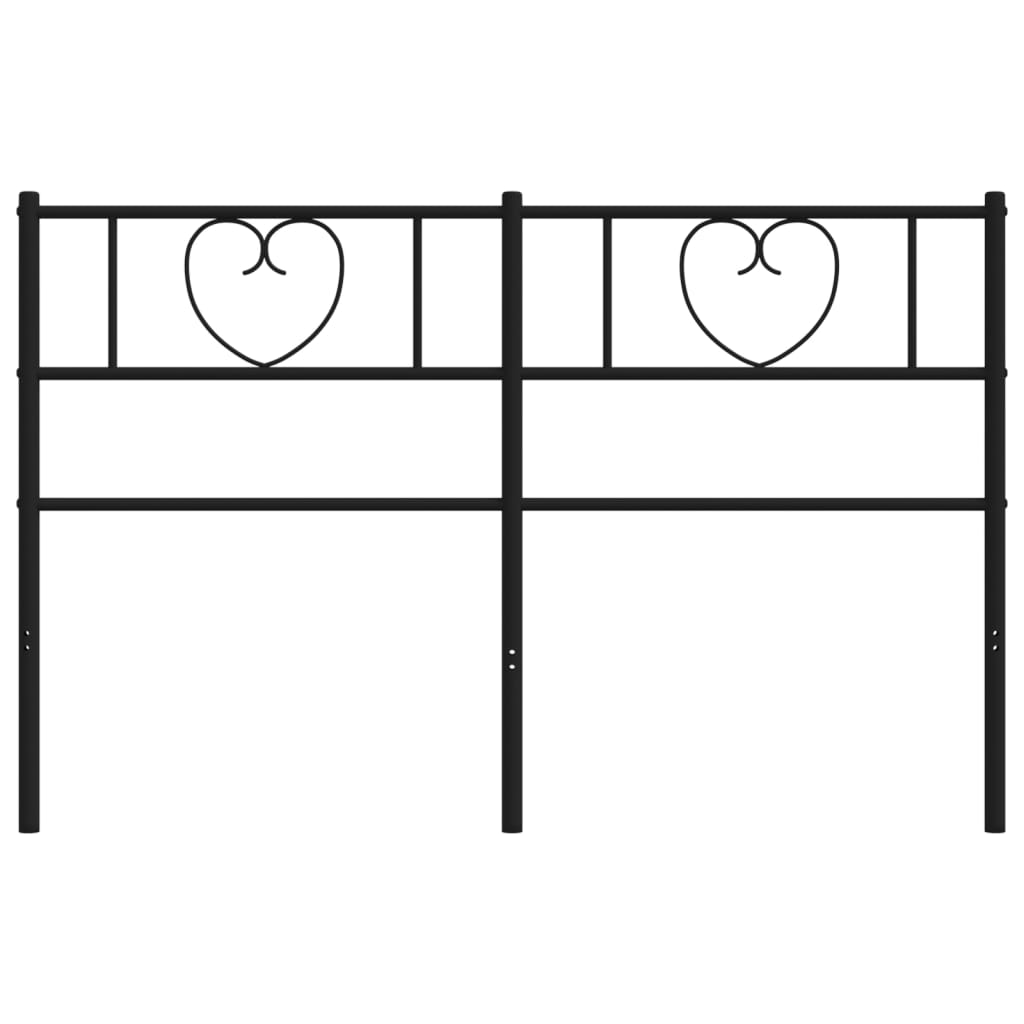 Hoofdbord 160 Cm Metaal Zwart