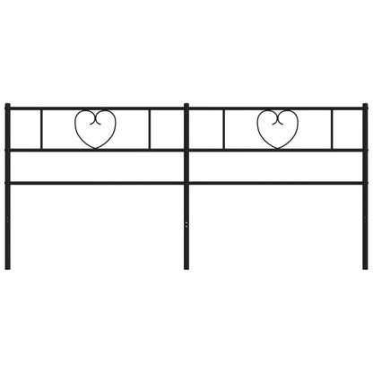 Vervangend hoofdbord 180 cm metaal zwart