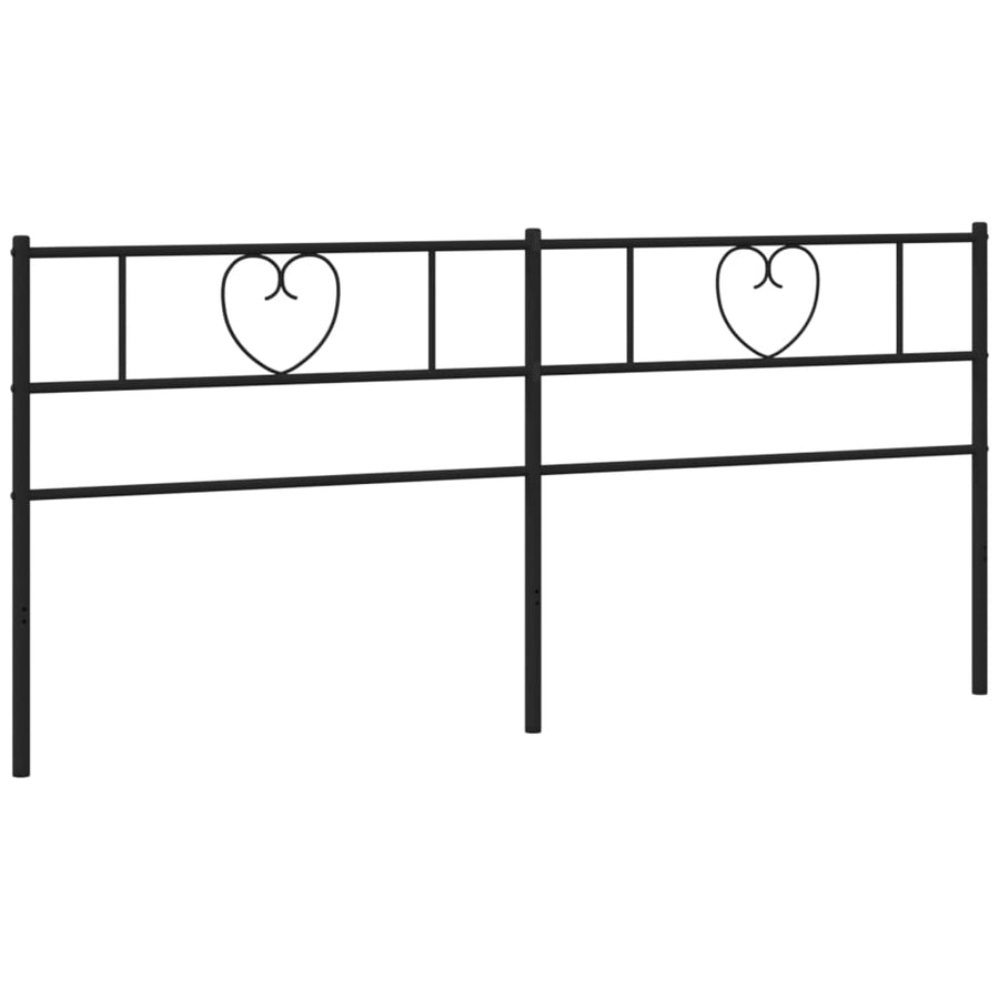 Hoofdbord 193 Cm Metaal Zwart