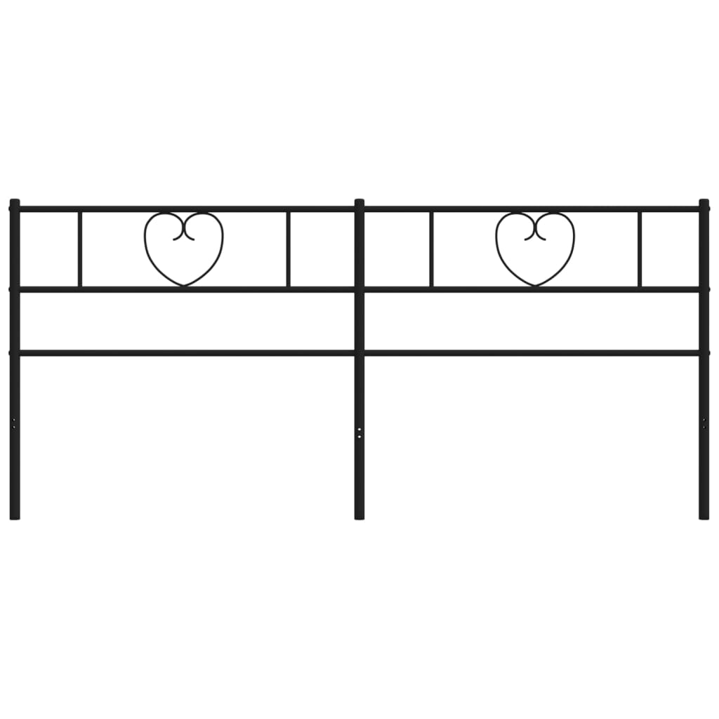 Hoofdbord 193 Cm Metaal Zwart