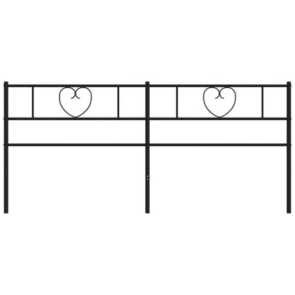 Hoofdbord 193 Cm Metaal Zwart
