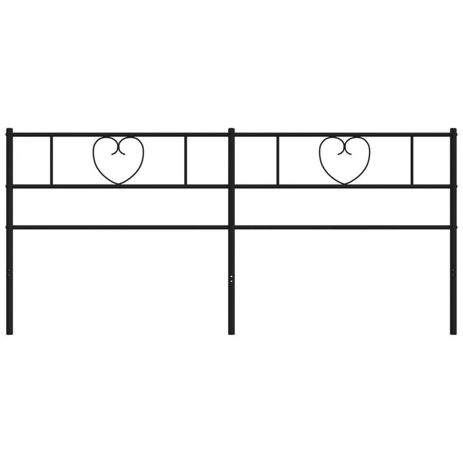 Hoofdbord 193 Cm Metaal Zwart