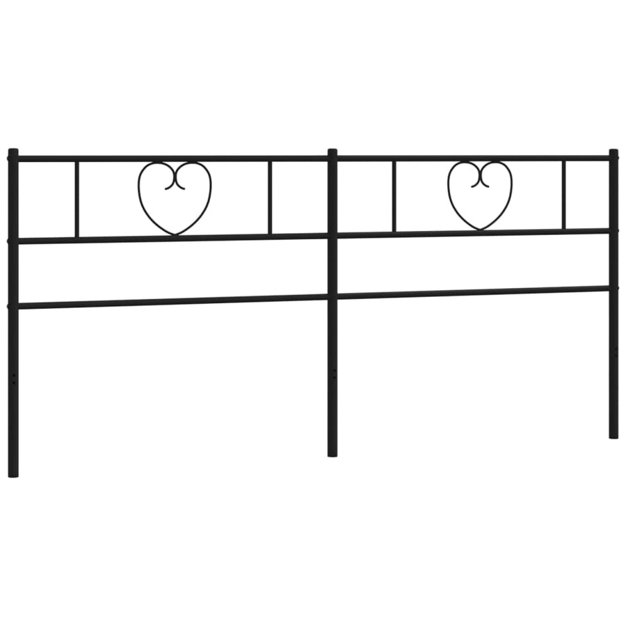 Hoofdbord 200 Cm Metaal Zwart