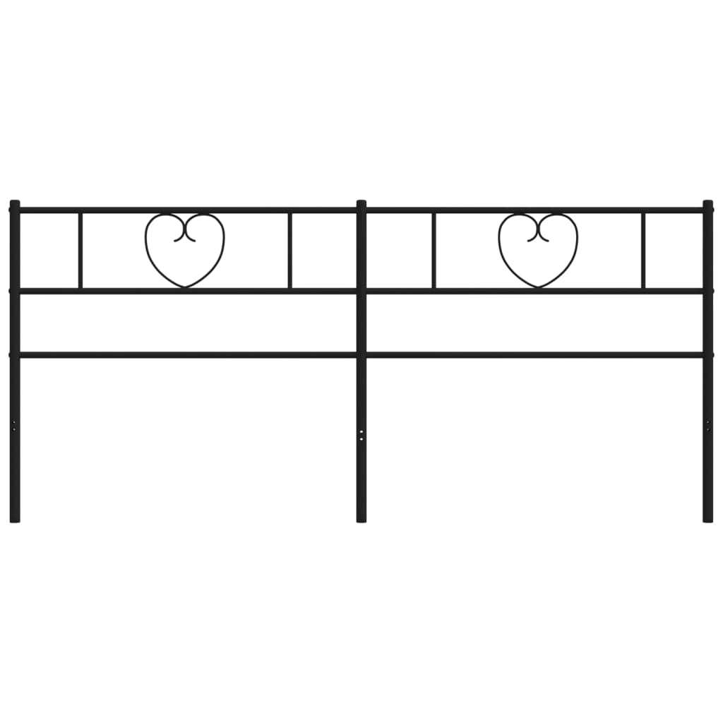 Hoofdbord 200 Cm Metaal Zwart