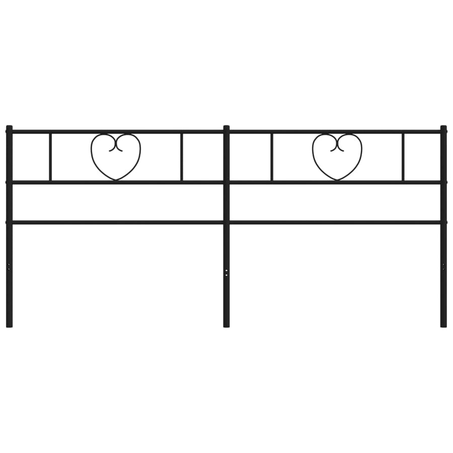 Hoofdbord 200 Cm Metaal Zwart