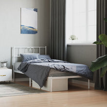 Bedframe Metaal 80 x 200 cm Wit met hoofdbord