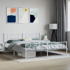 Bedframe metaal wit 193x203 cm