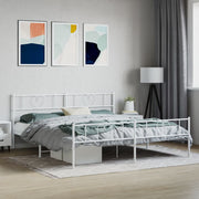 Bedframe metaal wit 193x203 cm