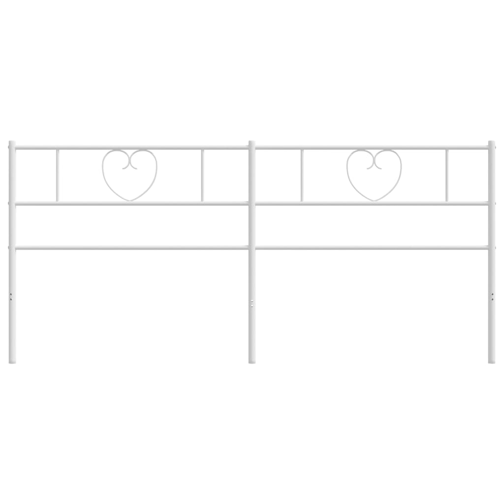 Hoofdbord 193 Cm Metaal Wit