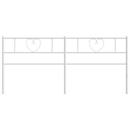 Hoofdbord 193 Cm Metaal Wit