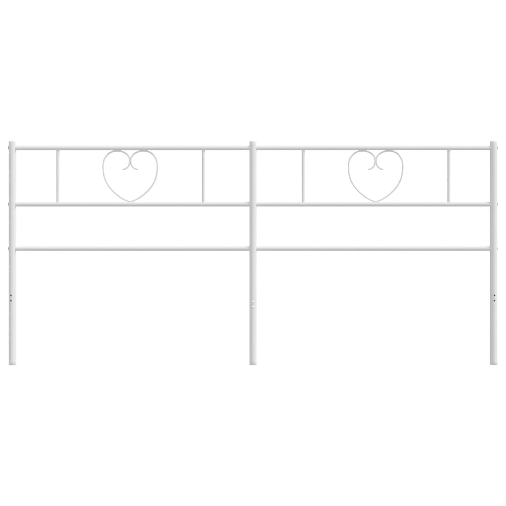 Hoofdbord 200 Cm Metaal Wit