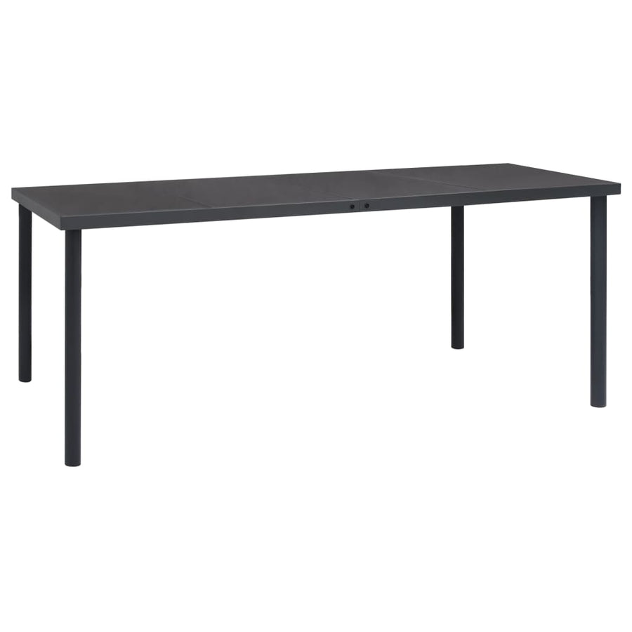 -Delige Tuinset Textileen En Staal Zwart 9 190 cm tafellengte