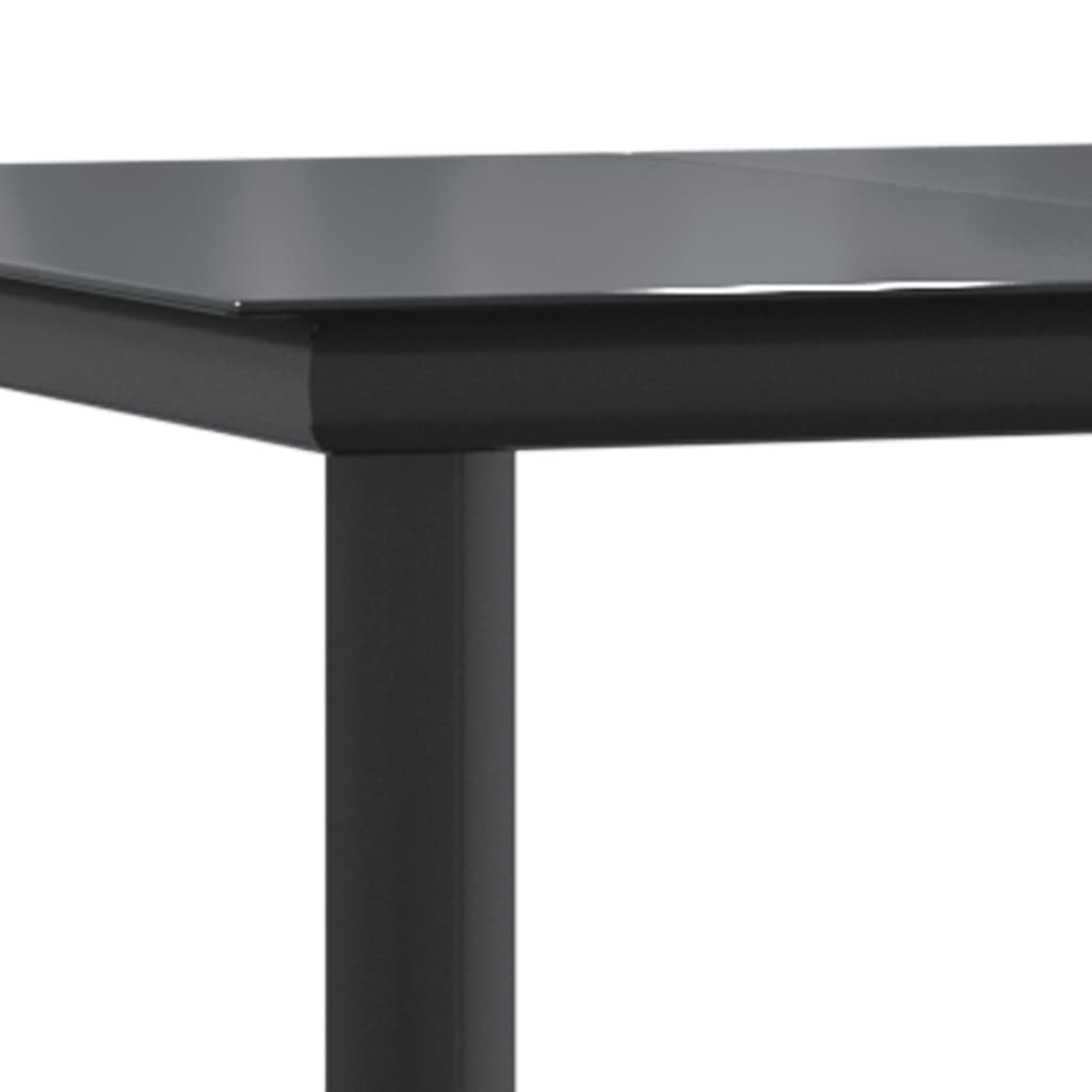 -Delige Tuinset Textileen En Staal Zwart 5 160 cm tafellengte
