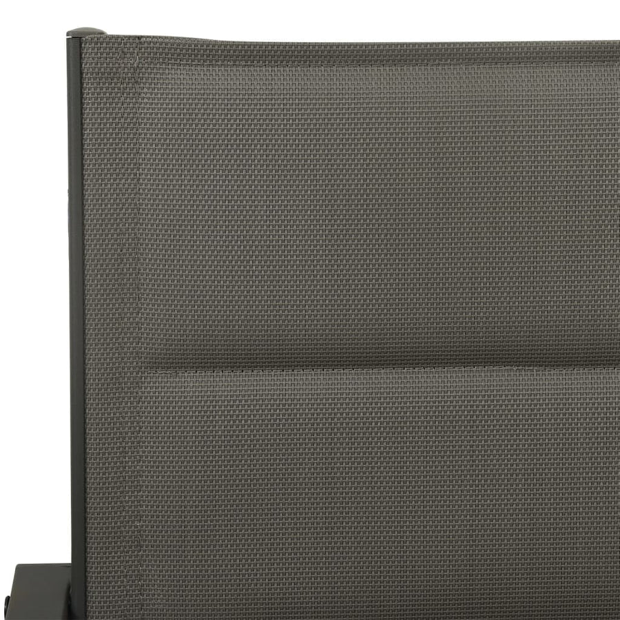 -Delige Tuinset Textileen En Staal Zwart 3 80 cm tafellengte