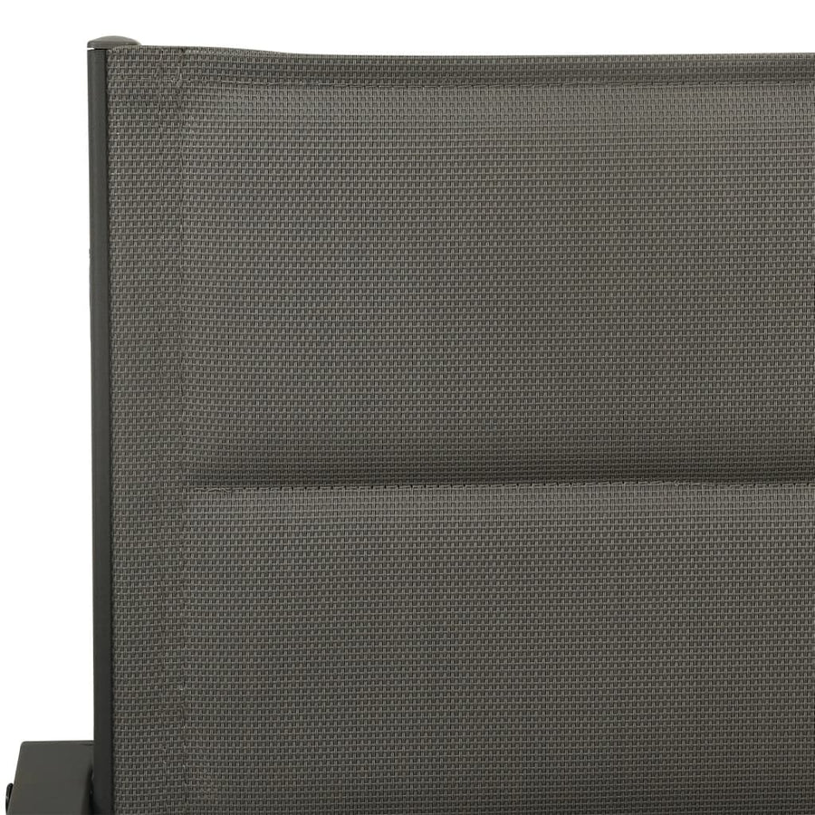 -Delige Tuinset Textileen En Staal Zwart 3 80 cm tafellengte