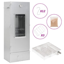 Bbq-Rookoven Met Koude Rookgenerator Gegalvaniseerd Staal 44.5 x 29 x 110 cm (21 x 21 x 4.5 cm) Met raam