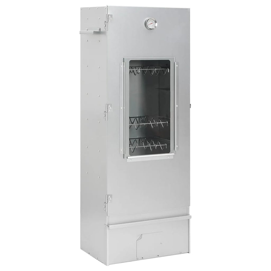 Bbq-Rookoven Met Koude Rookgenerator Gegalvaniseerd Staal 44.5 x 29 x 110 cm (21 x 21 x 4.5 cm) Met raam
