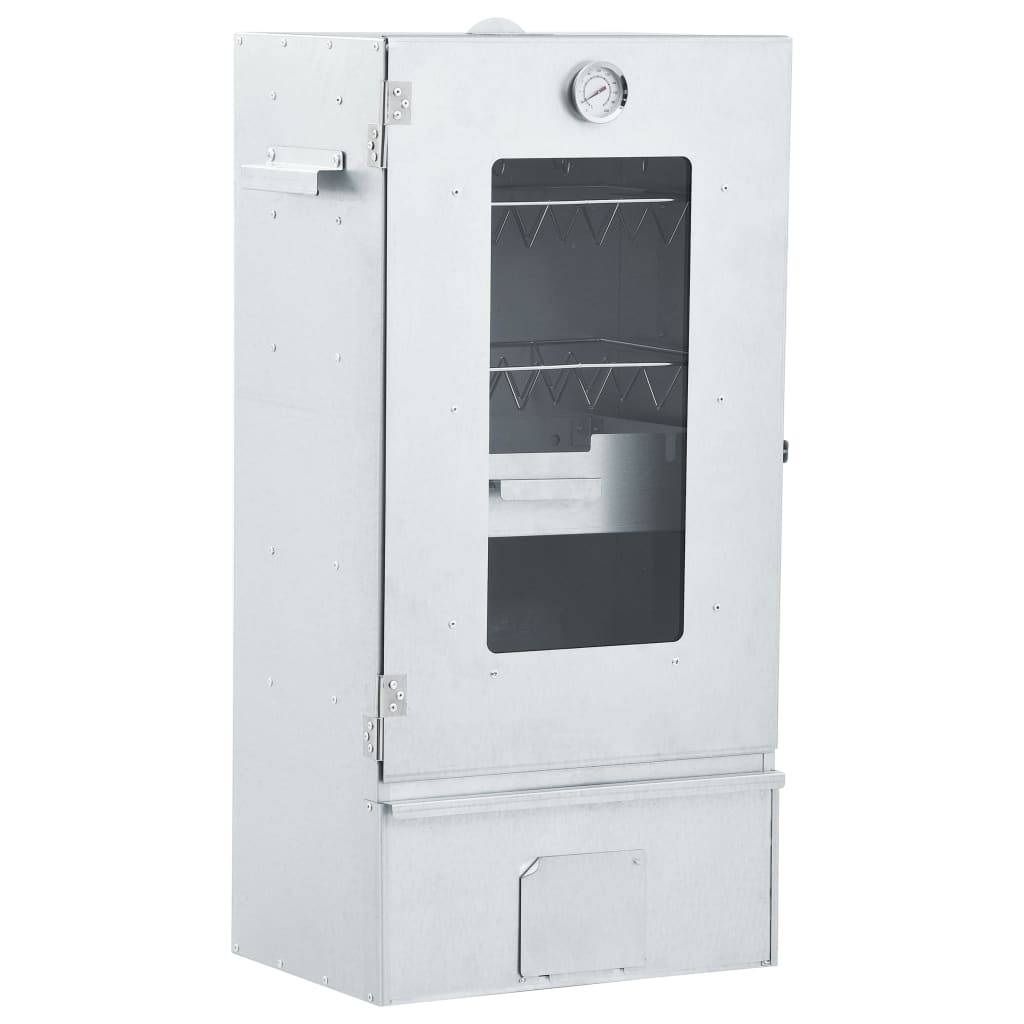 Bbq-Rookoven Met Koude Rookgenerator Gegalvaniseerd Staal 44.5 x 29 x 83 cm (21 x 21 x 4.5 cm) Met raam