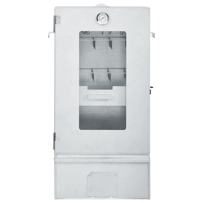 Bbq-Rookoven Met Koude Rookgenerator Gegalvaniseerd Staal 44.5 x 29 x 83 cm (21 x 21 x 4.5 cm) Met raam
