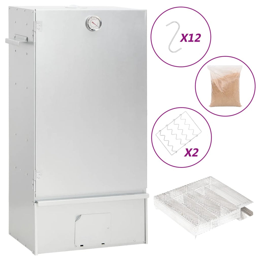 Bbq-Rookoven Met Koude Rookgenerator Gegalvaniseerd Staal 1 44.5 x 29 x 83 cm (21 x 21 x 4.5 cm) Zonder raam