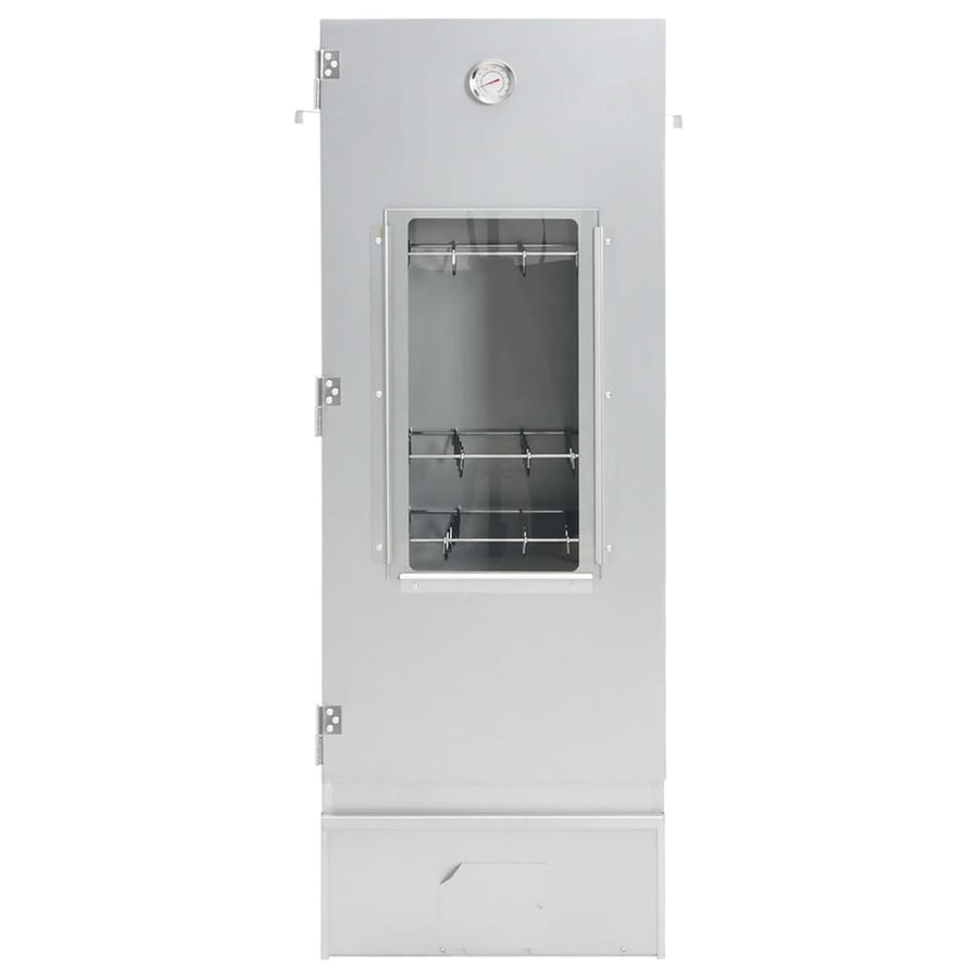 Bbq-Rookoven Met Koude Rookgenerator Gegalvaniseerd Staal 44.5 x 29 x 110 cm (27 x 27 x 4.5 cm) Met raam