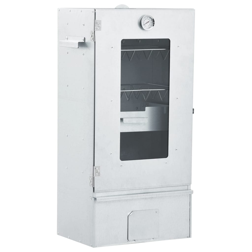 Bbq-Rookoven Met Koude Rookgenerator Gegalvaniseerd Staal 44.5 x 29 x 83 cm (27 x 27 x 4.5 cm) Met raam
