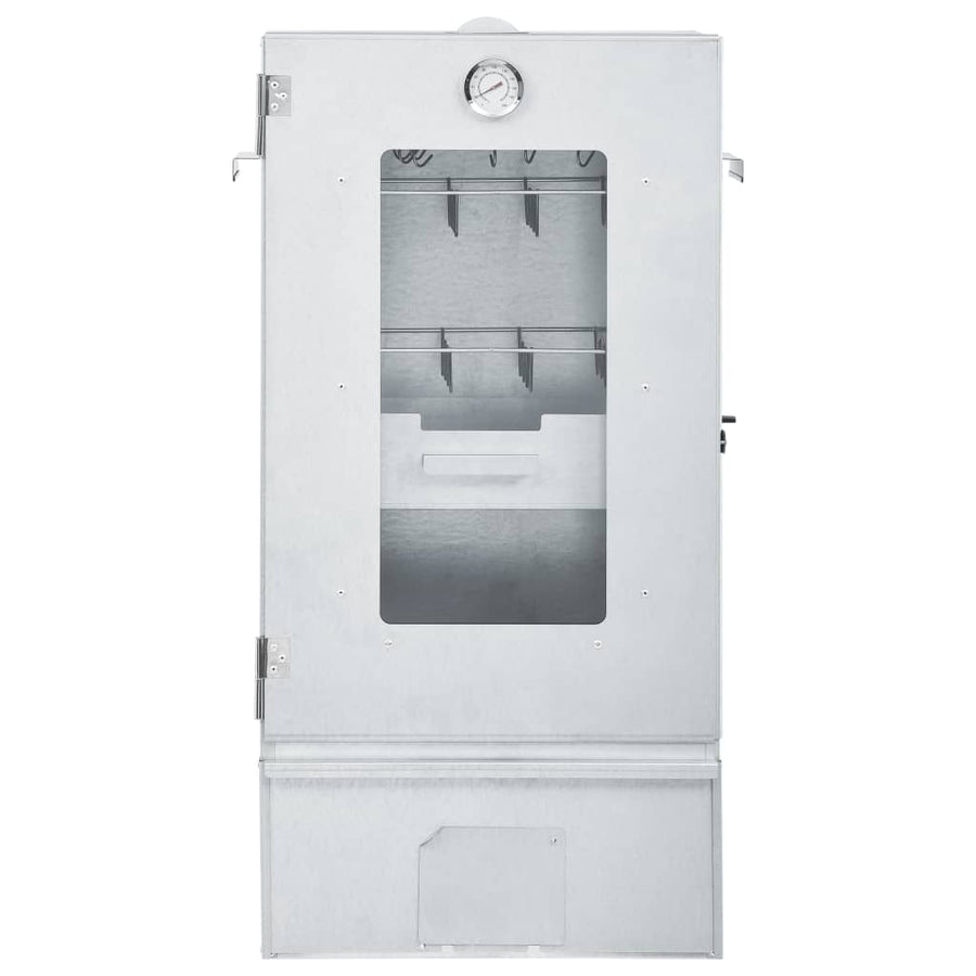 Bbq-Rookoven Met Koude Rookgenerator Gegalvaniseerd Staal 44.5 x 29 x 83 cm (27 x 27 x 4.5 cm) Met raam