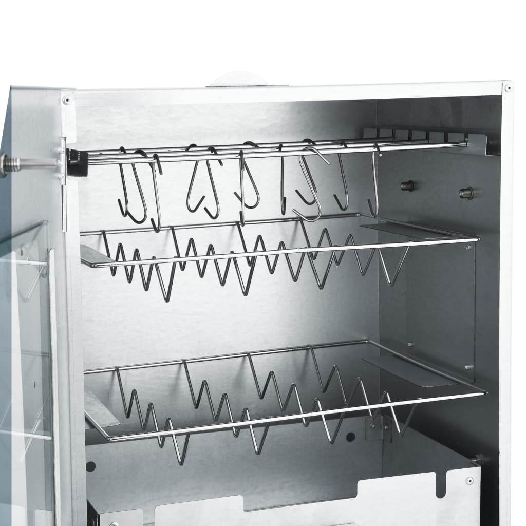 Bbq-Rookoven Met Koude Rookgenerator Gegalvaniseerd Staal 44.5 x 29 x 83 cm (27 x 27 x 4.5 cm) Met raam