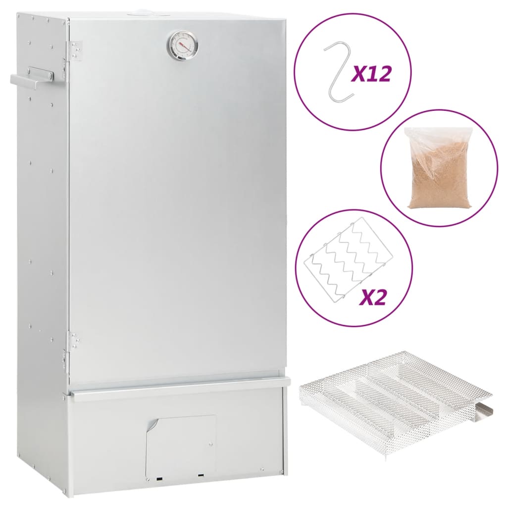 Bbq-Rookoven Met Koude Rookgenerator Gegalvaniseerd Staal 1 44.5 x 29 x 83 cm (27 x 27 x 4.5 cm) Zonder raam