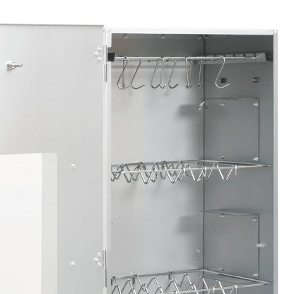 Bbq-Rookoven Met Koude Rookgenerator Gegalvaniseerd Staal 44.5 x 29 x 110 cm (35 x 20.5 x 4.5 cm) Met raam