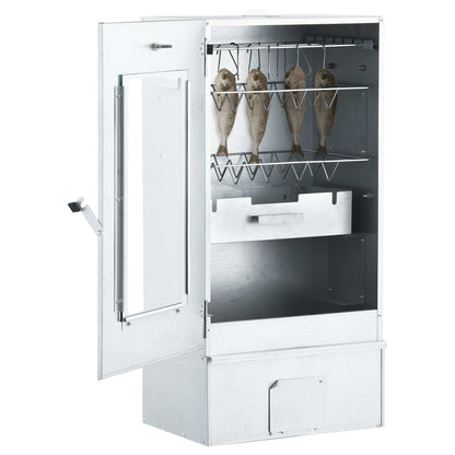 Bbq-Rookoven Met Koude Rookgenerator Gegalvaniseerd Staal 44.5 x 29 x 83 cm (35 x 20.5 x 4.5 cm) Met raam