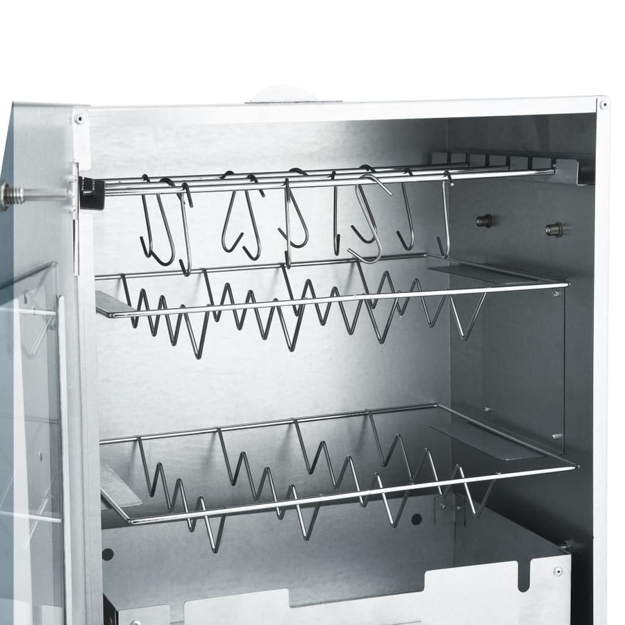 Bbq-Rookoven Met Koude Rookgenerator Gegalvaniseerd Staal 44.5 x 29 x 83 cm (35 x 20.5 x 4.5 cm) Met raam