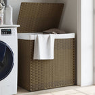 Laundry hamper with 2 compartments 53x35x57 cm poly rattan
