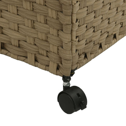 Wasmand op wielen 60x35x60,5 cm rattan