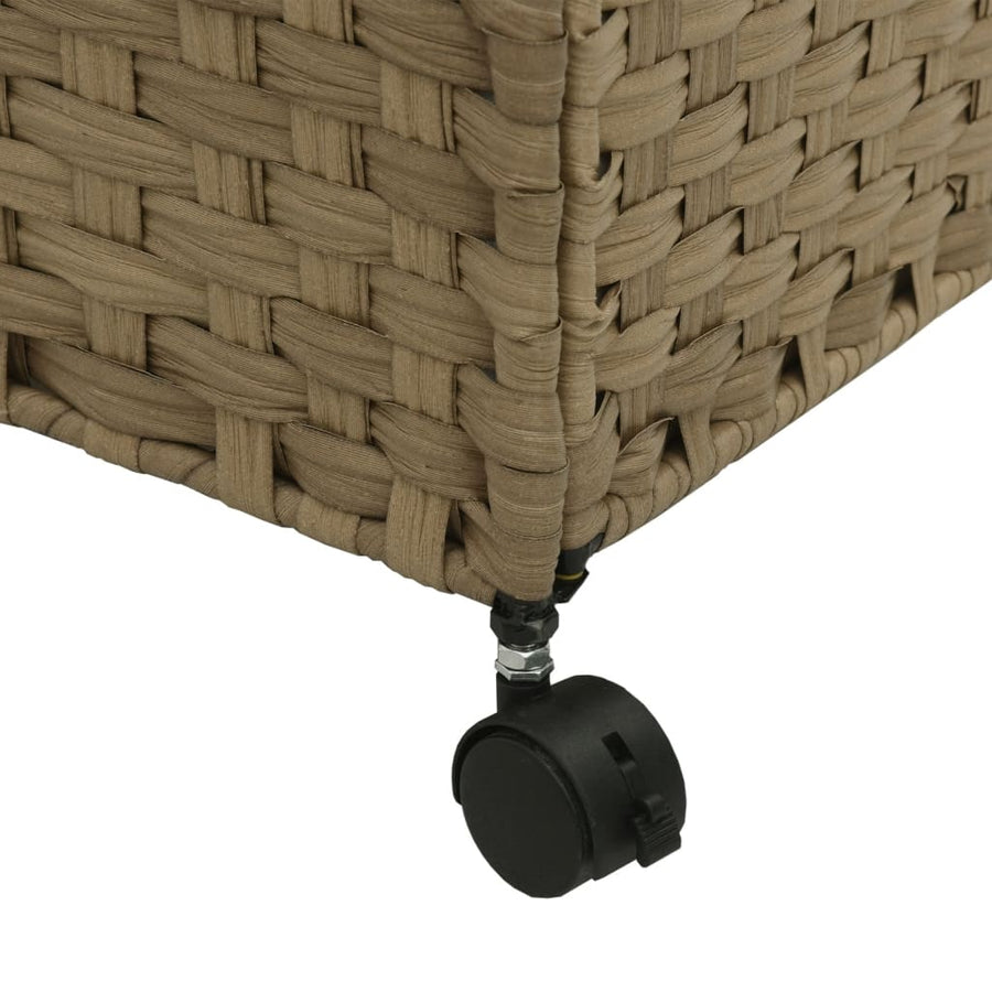 Wasmand op wielen 60x35x60,5 cm rattan