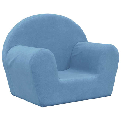 Kinderbank zacht pluche blauw
