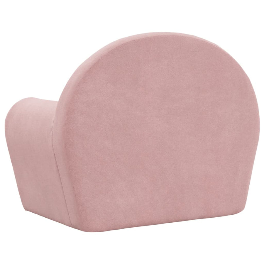 Kinderbank Zacht Pluche Roze Stoel