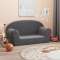 Children's 2-seater sofa soft plush anthracite
