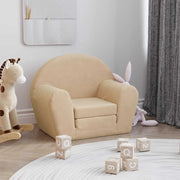 Kinderslaapbank pluche crèmekleurig 57x90x45 cm