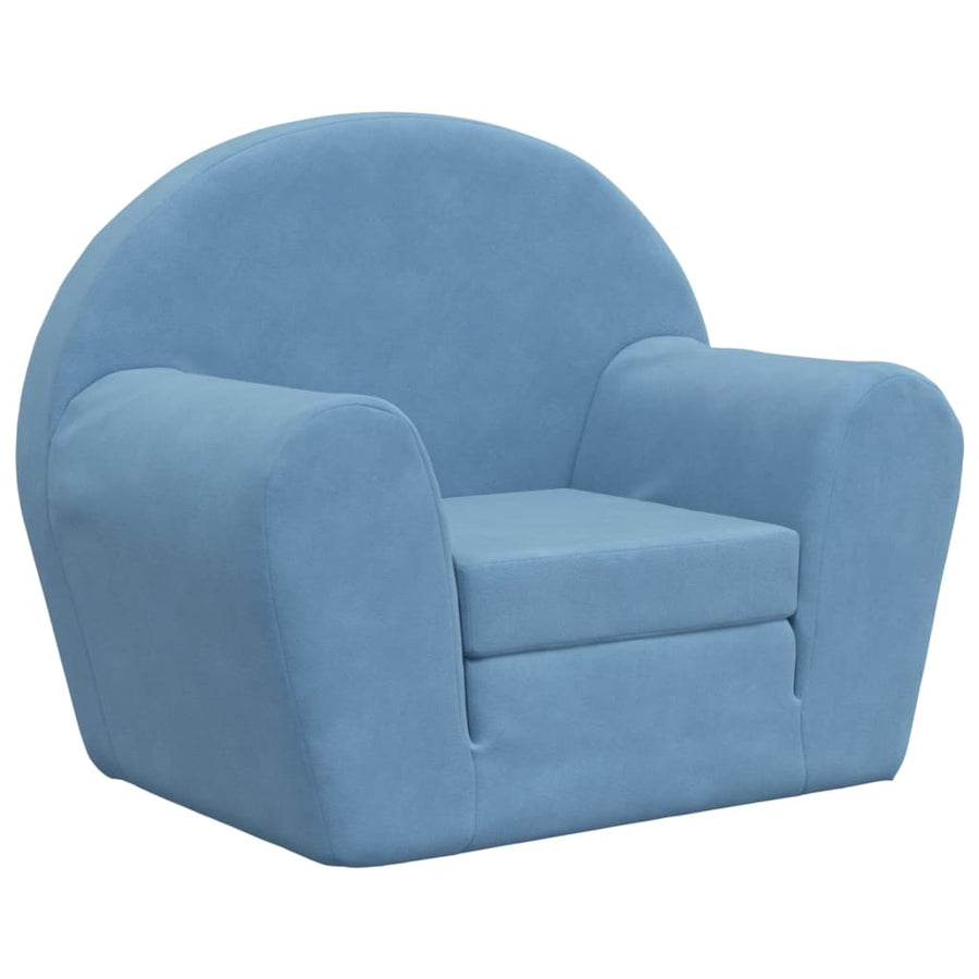 Kinderslaap Zacht Pluche Blauw Bank