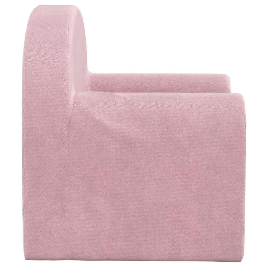 Kinderbank Zacht Pluche Roze Stoel