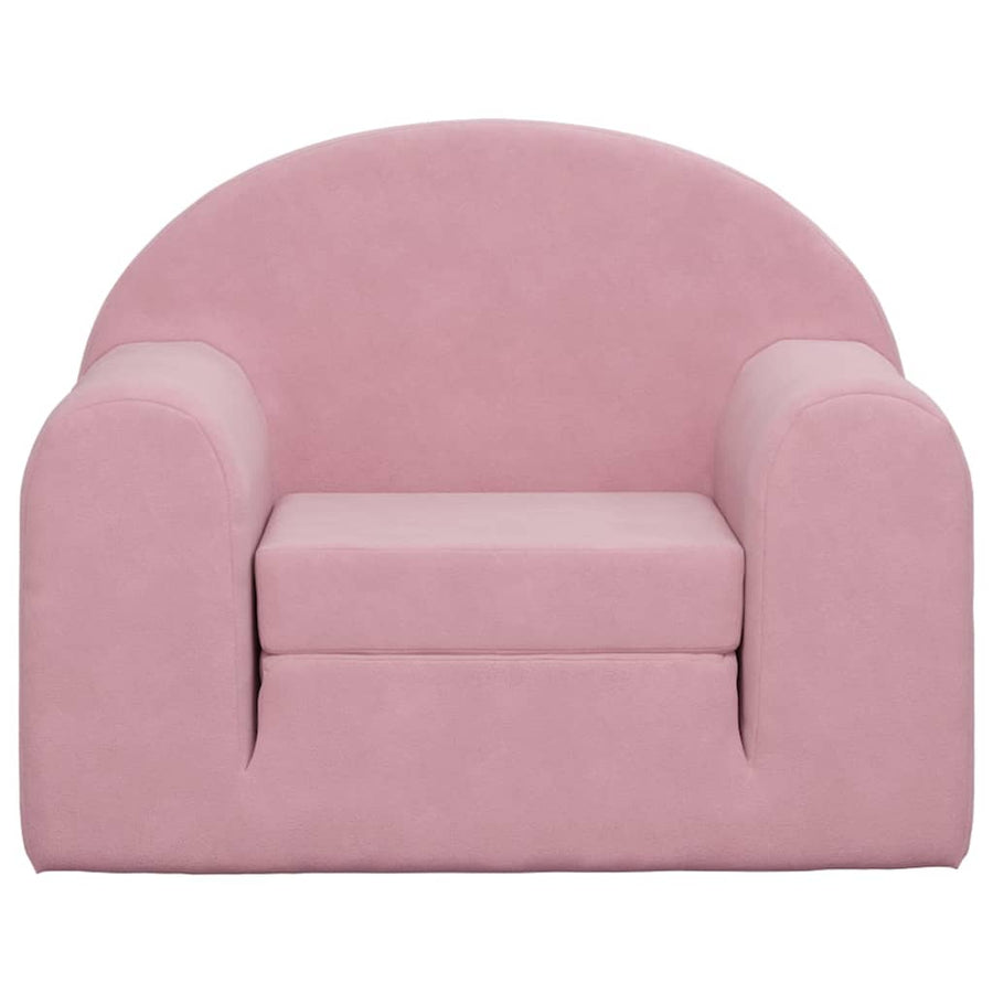 Kinderslaapbank Zacht Pluche Roze
